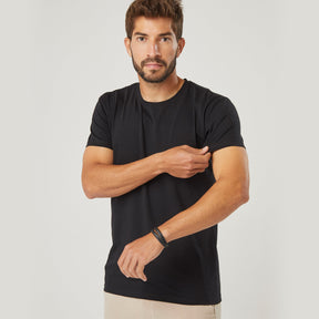 Camiseta Masculina Algodão Pima - Preta