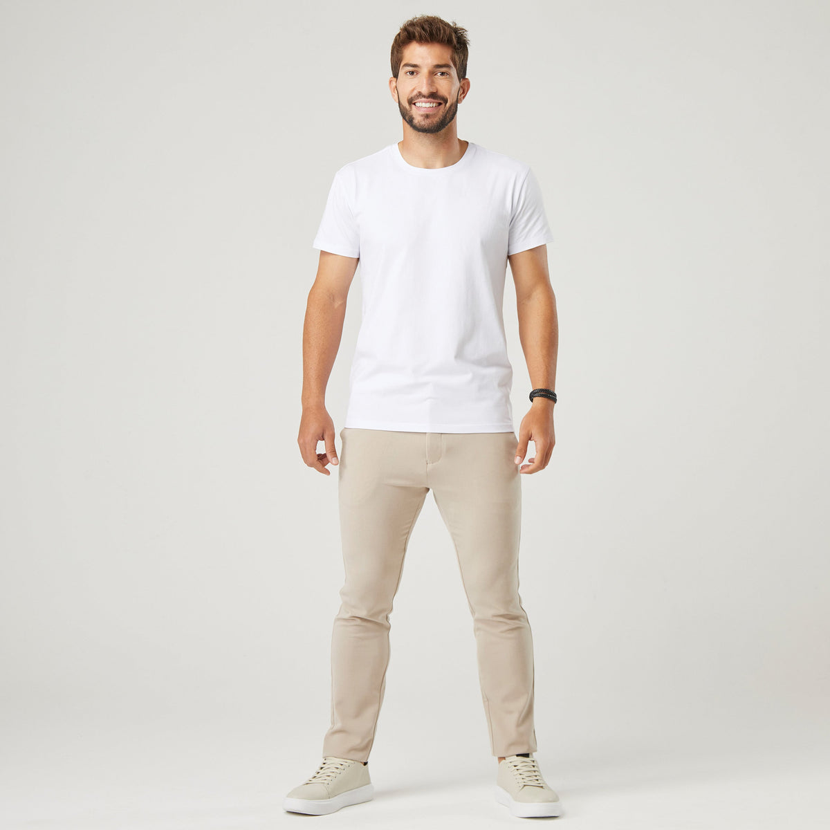 Camiseta Masculina Algodão Pima - Branca